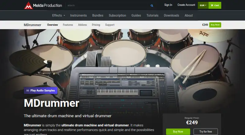 The MDrummer homepage