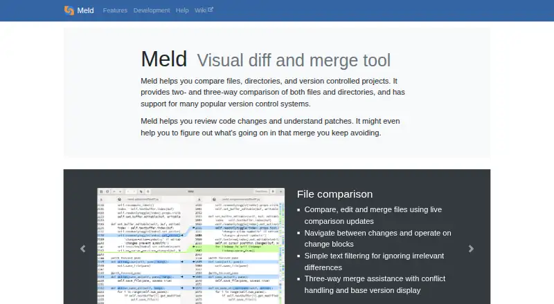 The Meld homepage