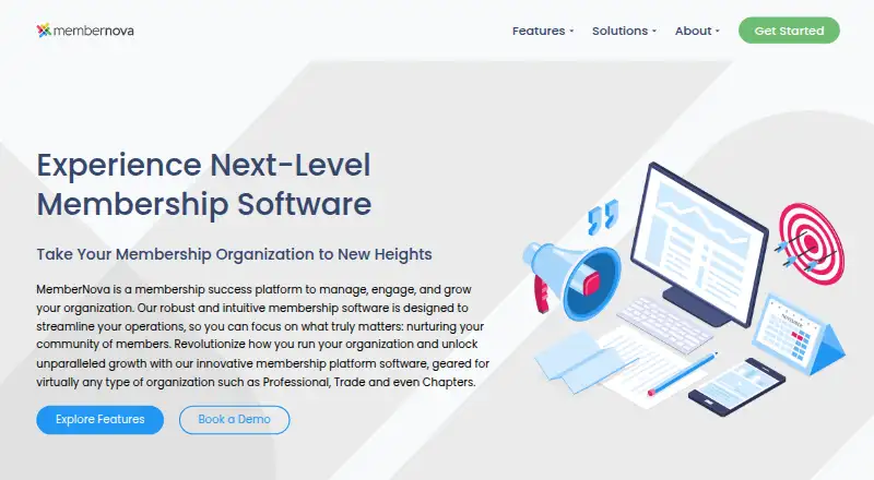 The MemberNova homepage