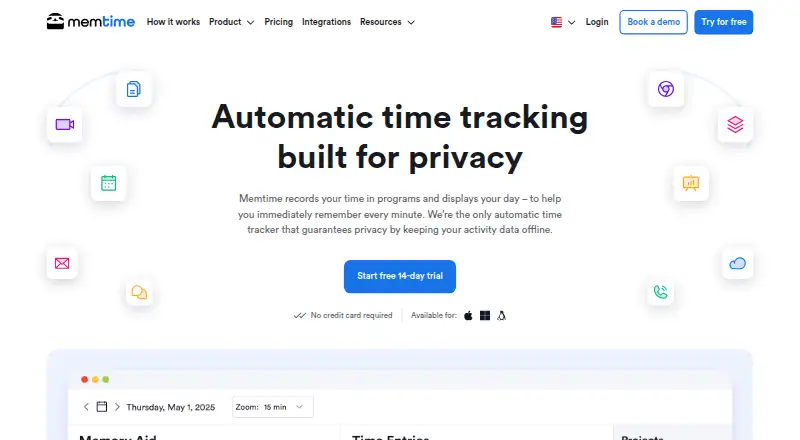 The Memtime homepage