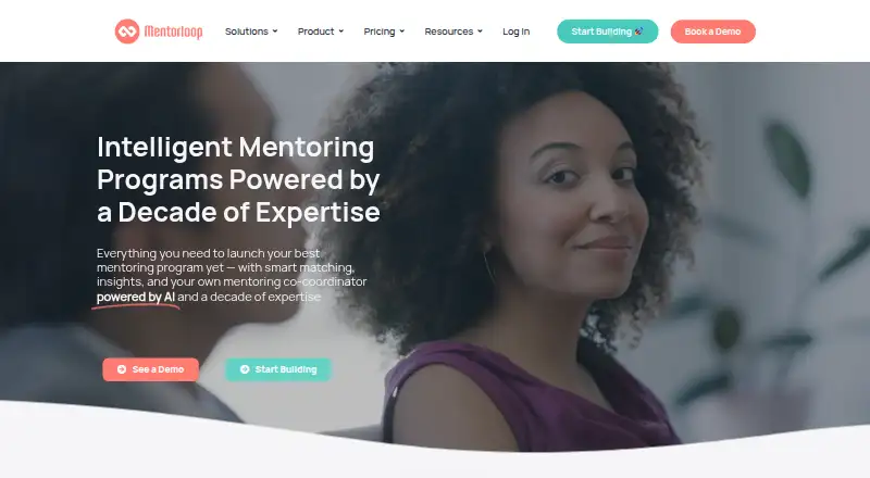 The Mentorloop homepage