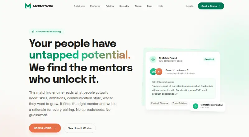 The MentorNeko homepage