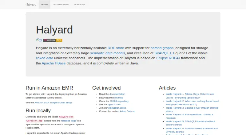The Halyard homepage
