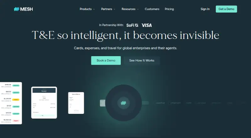 The Mesh Payments homepage