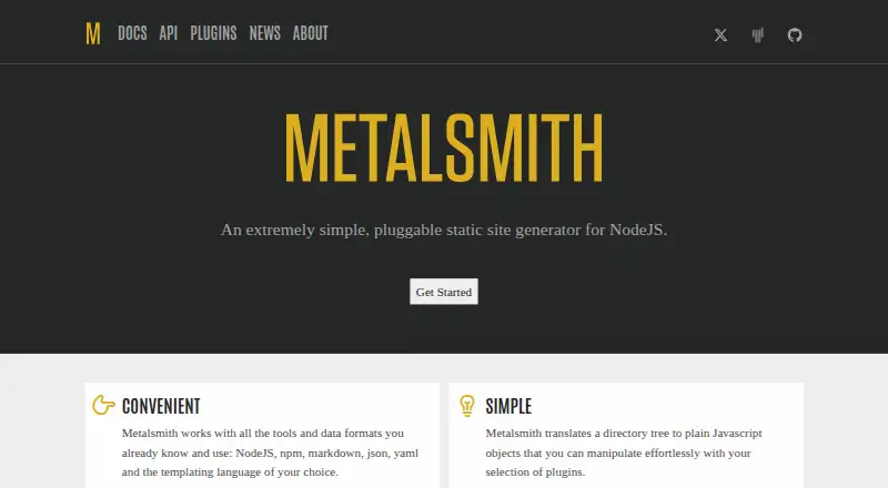 The Metalsmith homepage