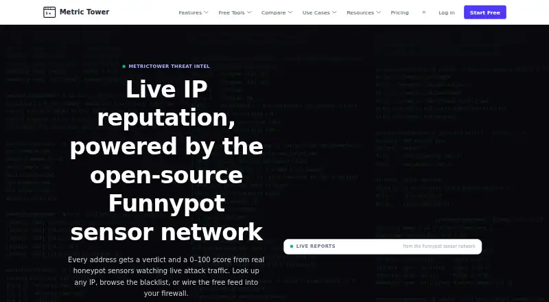 The Metric Tower homepage