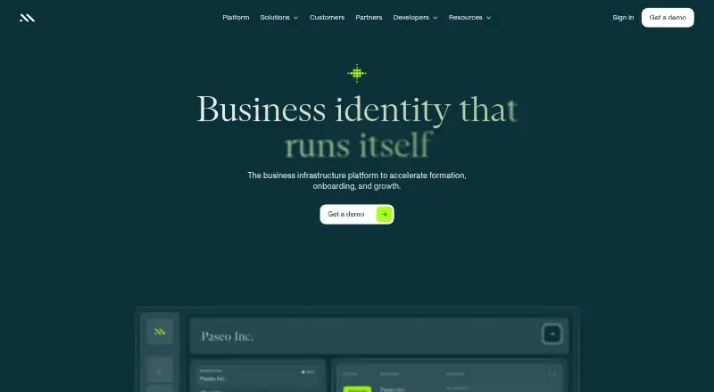 The Middesk homepage