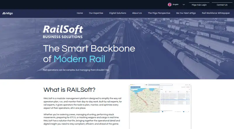 The RAILSoft homepage