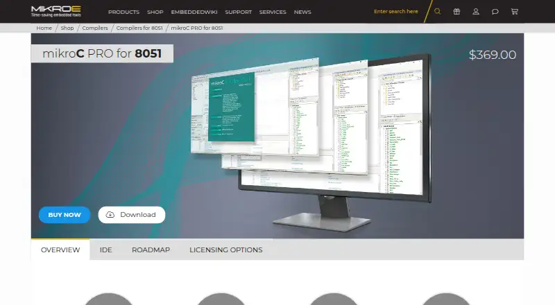The mikroC PRO for 8051 homepage