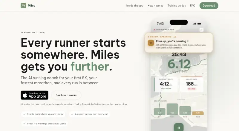 The Miles homepage