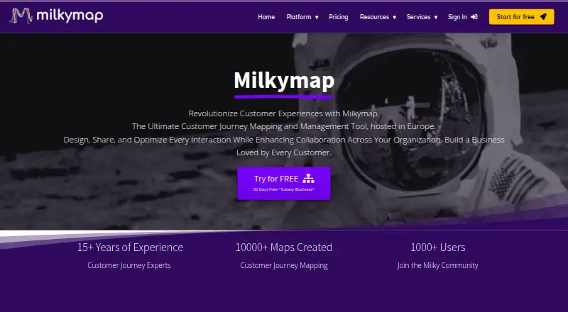 The Milkymap homepage