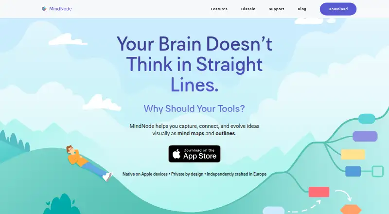 The MindNode homepage