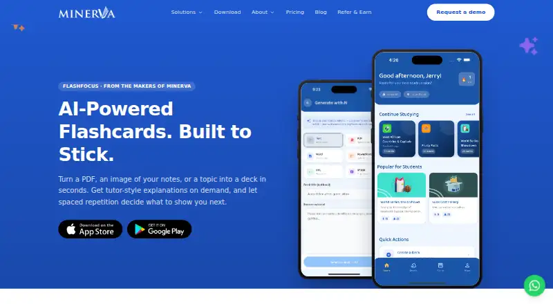 The FlashFocus homepage