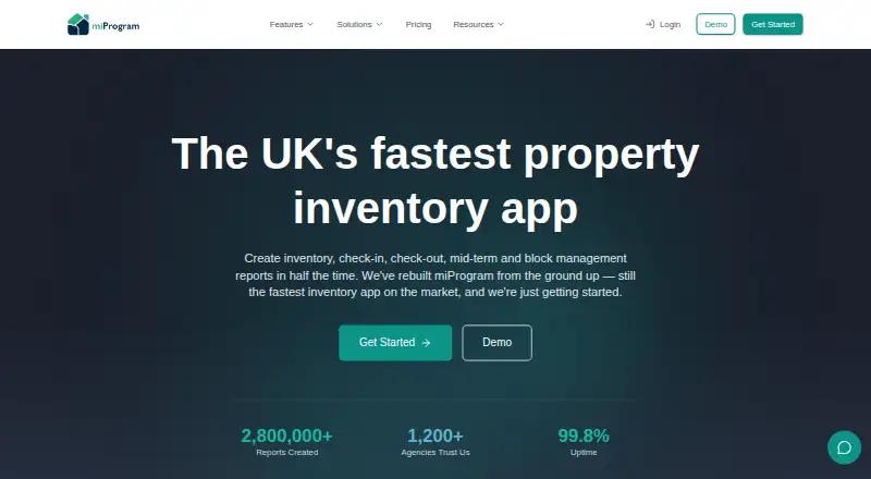 The miProgram homepage