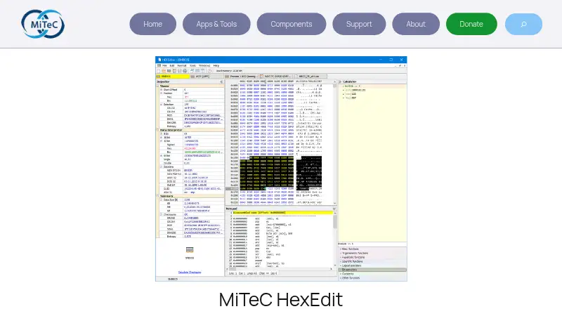 The MiTeC HexEdit homepage