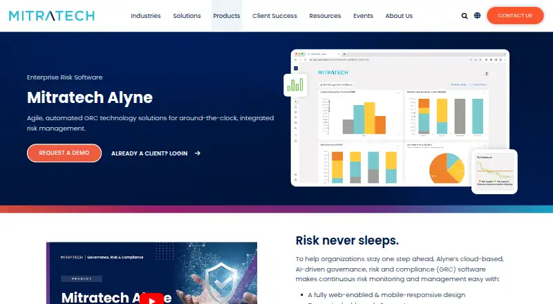 The Alyne homepage