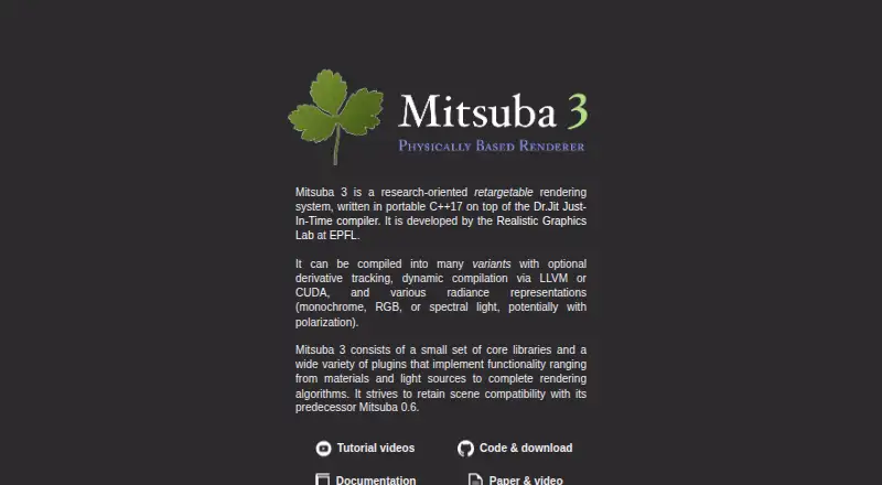 The Mitsuba 3 homepage