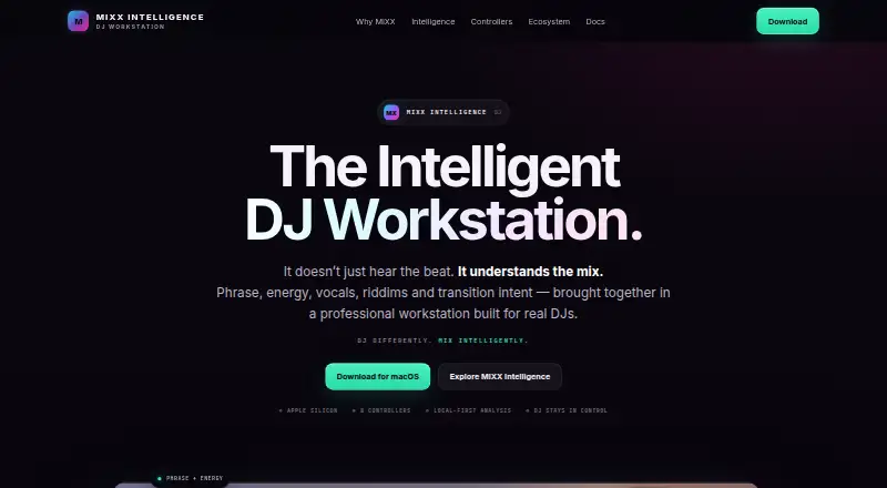The MIXX Intelligence homepage