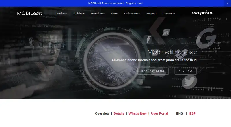 The MOBILedit Forensic homepage