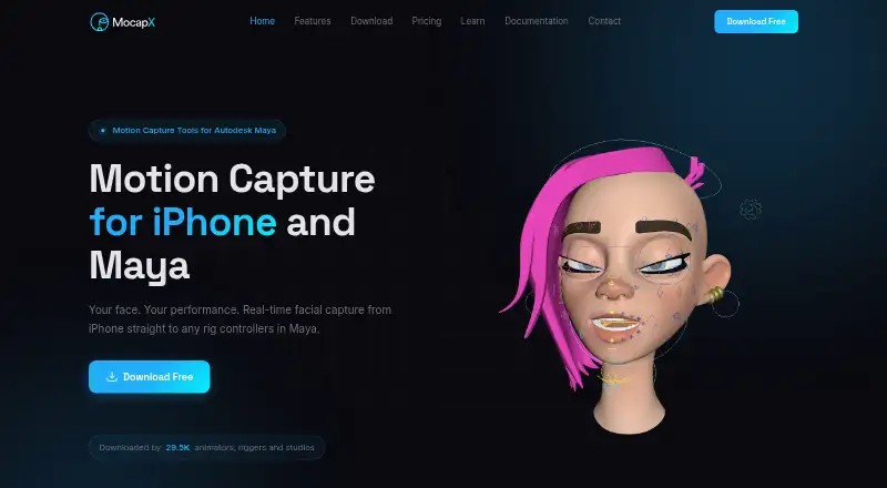 The MocapX homepage