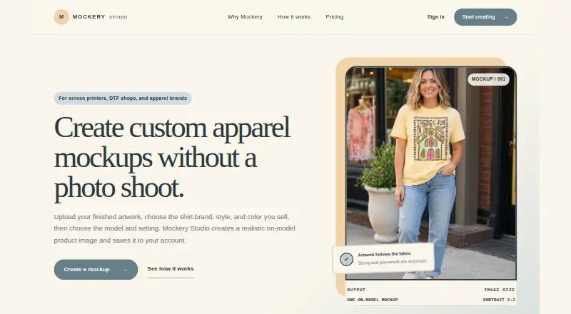 The Mockery Studio homepage