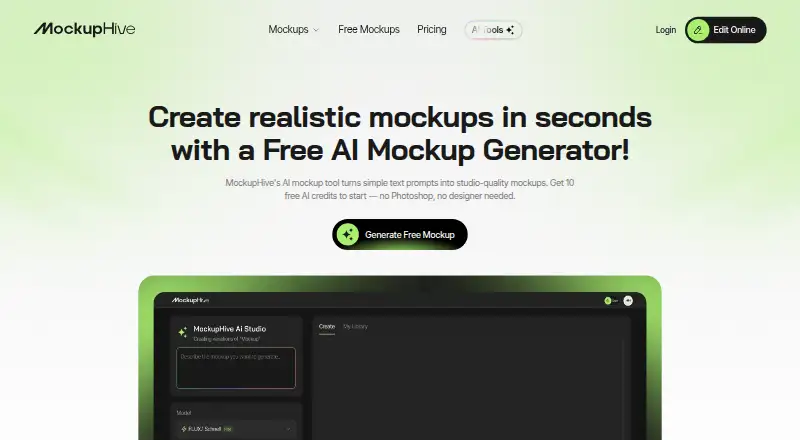 The MockupHive homepage