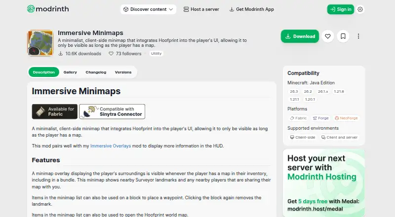 The Immersive Minimaps homepage