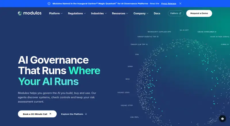The Modulos homepage