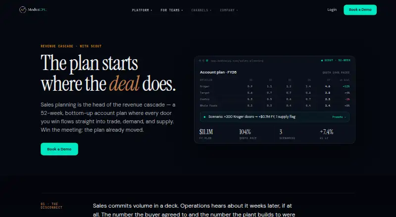 The ModusCPG Scout homepage