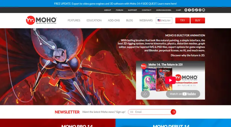 The Moho homepage