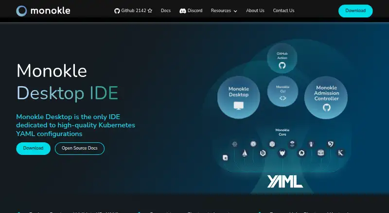 The Monokle homepage