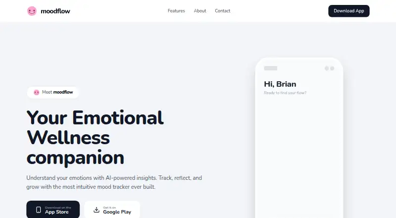 The Moodflow homepage
