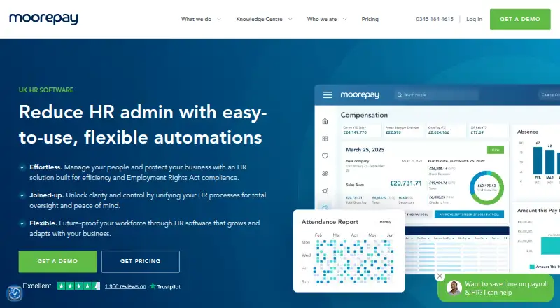 The Moorepay HR homepage