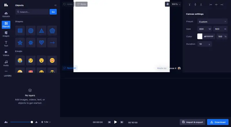 The Motionity homepage