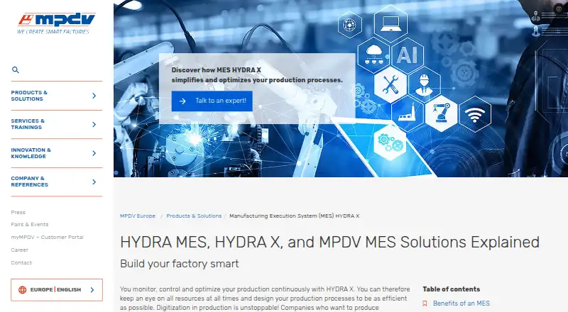 The MPDV HYDRA homepage