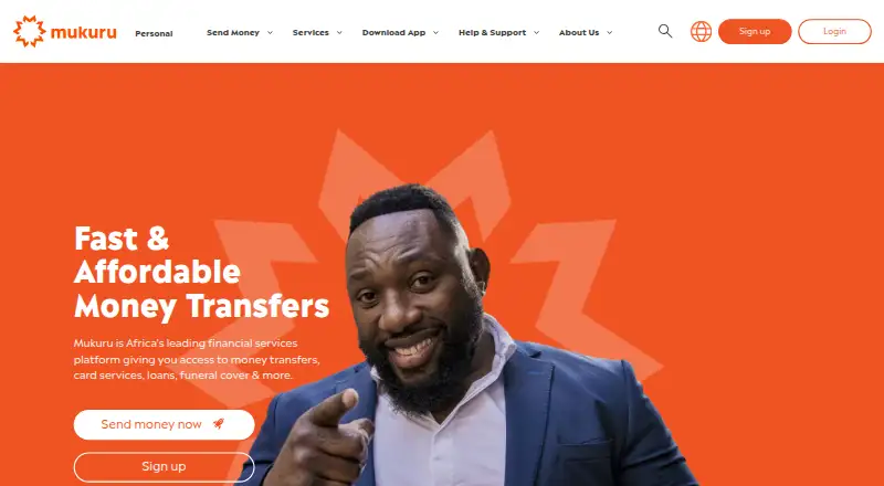The Mukuru homepage