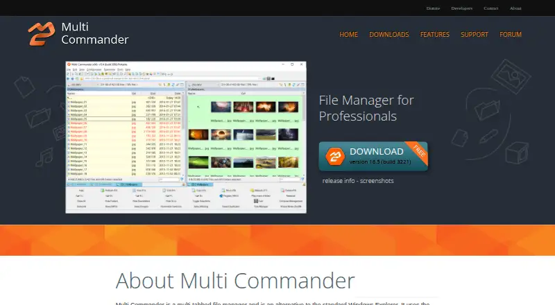 The Multi Commander homepage