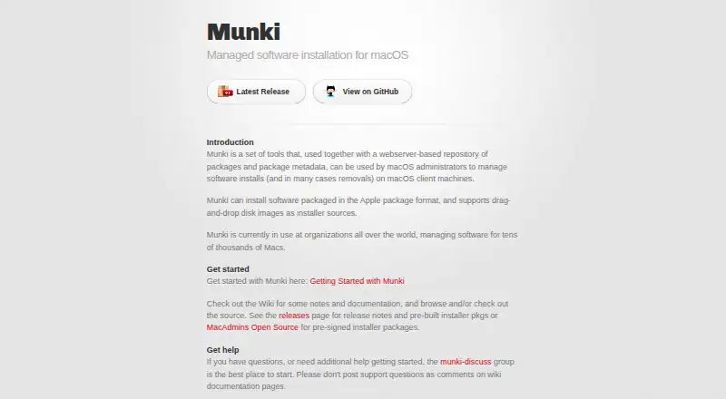 The Munki homepage
