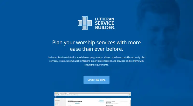 The Lutheran Service Builder homepage