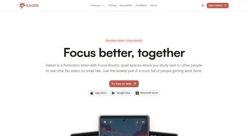 The Kaizen homepage