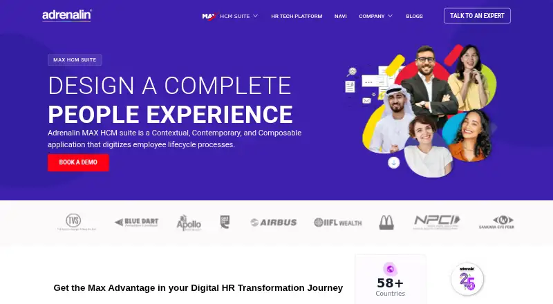 The Adrenalin MAX HCM homepage