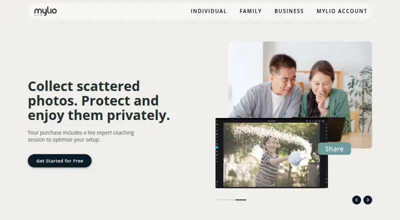 The Mylio Photos homepage