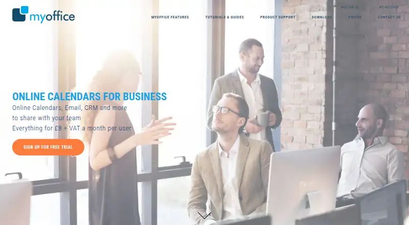 The MyOffice homepage
