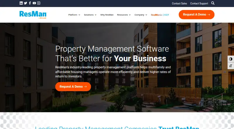 The ResMan homepage