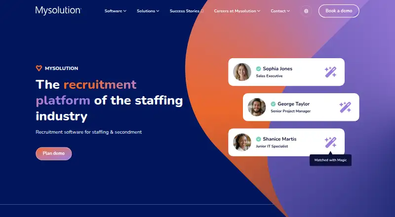 The Mysolution Recruitment homepage