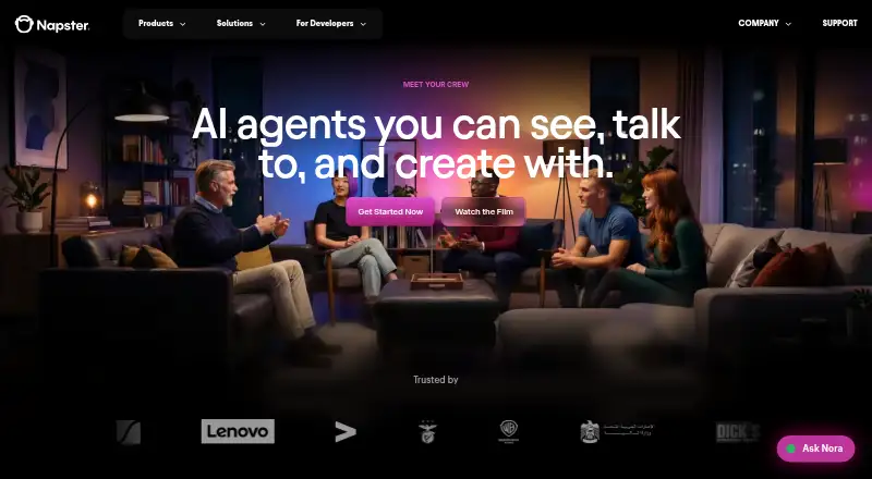 The Napster homepage