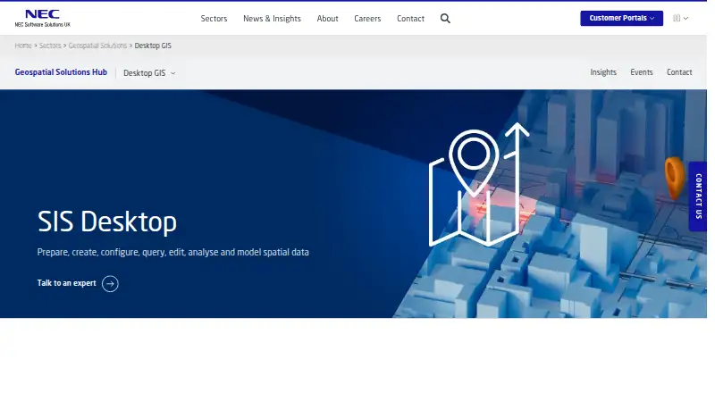 The Cadcorp SIS Desktop homepage