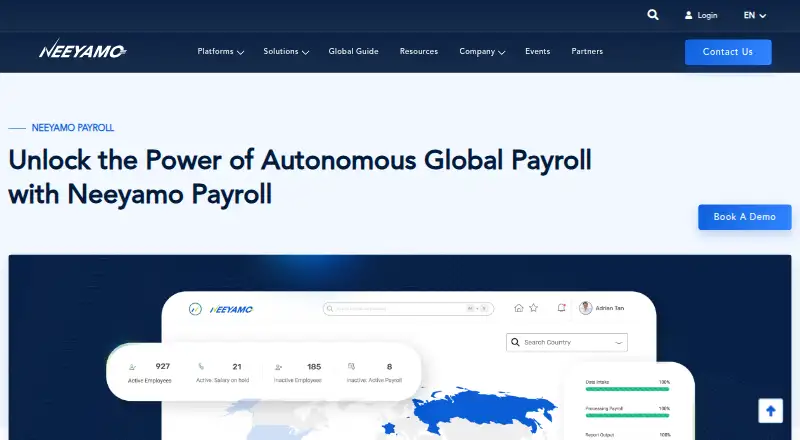 The Neeyamo Payroll homepage