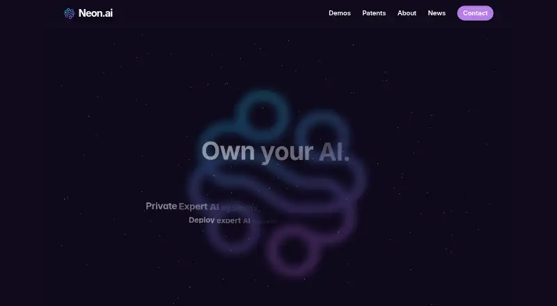 The Neon AI homepage