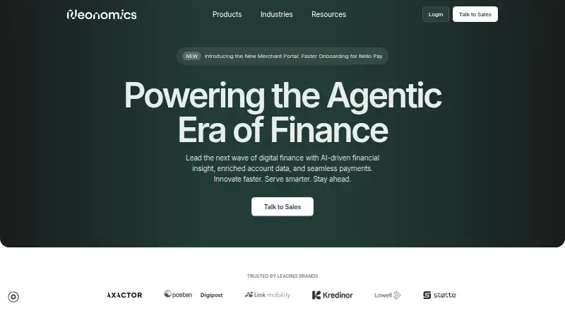 The Neonomics homepage
